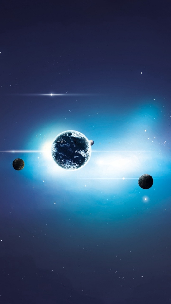 Weißer Mond am Himmel. Wallpaper in 720x1280 Resolution