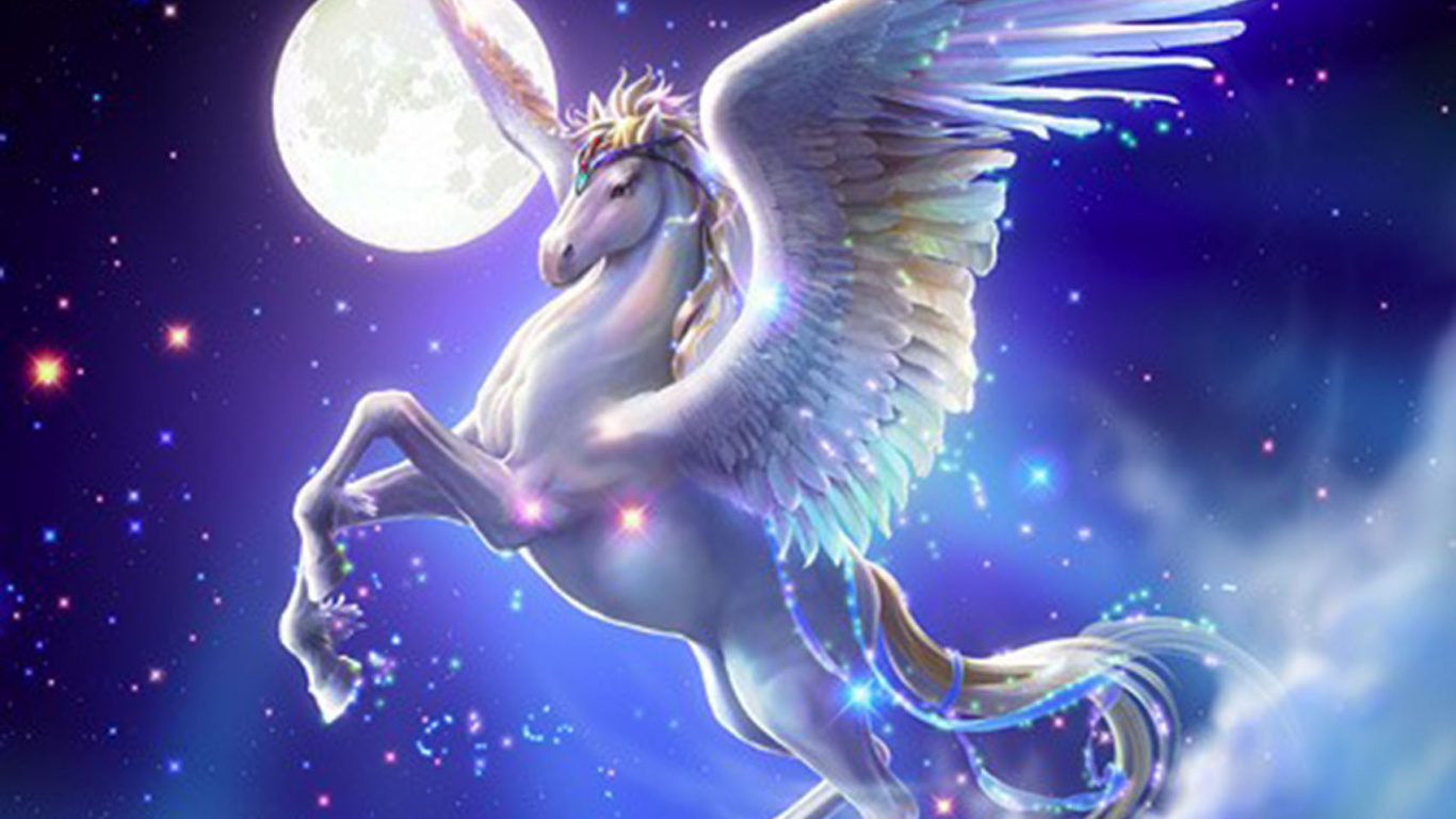 Weiße Und Blaue Drachenillustration. Wallpaper in 1366x768 Resolution