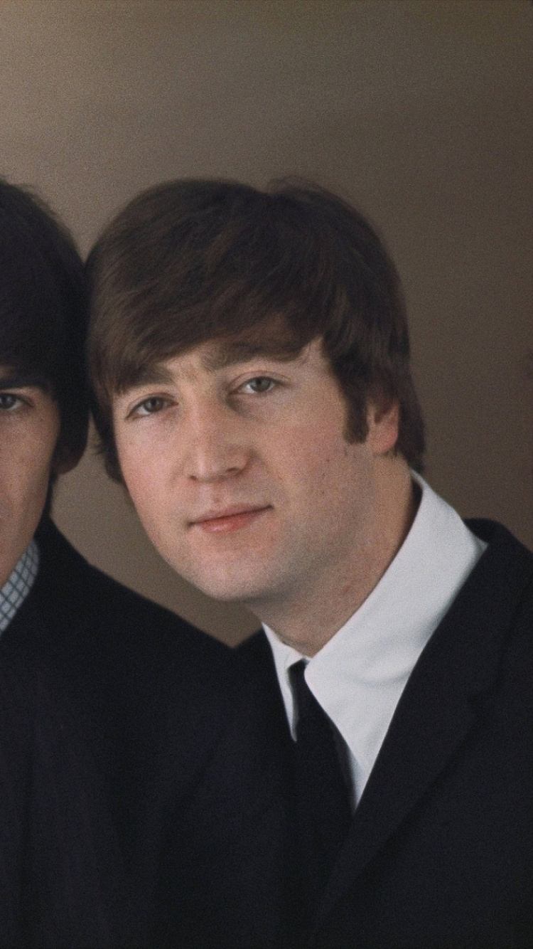Paul McCartney, John Lennon, The Beatles, George Harrison, Social Group. Wallpaper in 750x1334 Resolution
