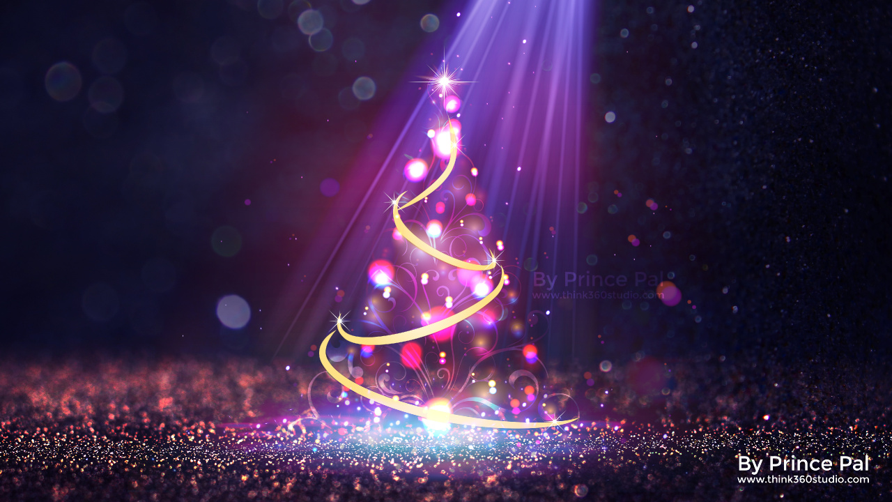 Weihnachten, Purpur, Veilchen, Bühne, Licht. Wallpaper in 1280x720 Resolution