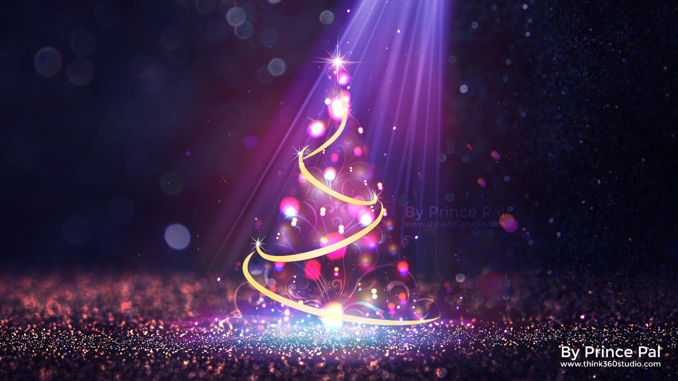 Christmas Day, Purple, Violet, Stage, Light. Wallpaper in 1366x768 Resolution
