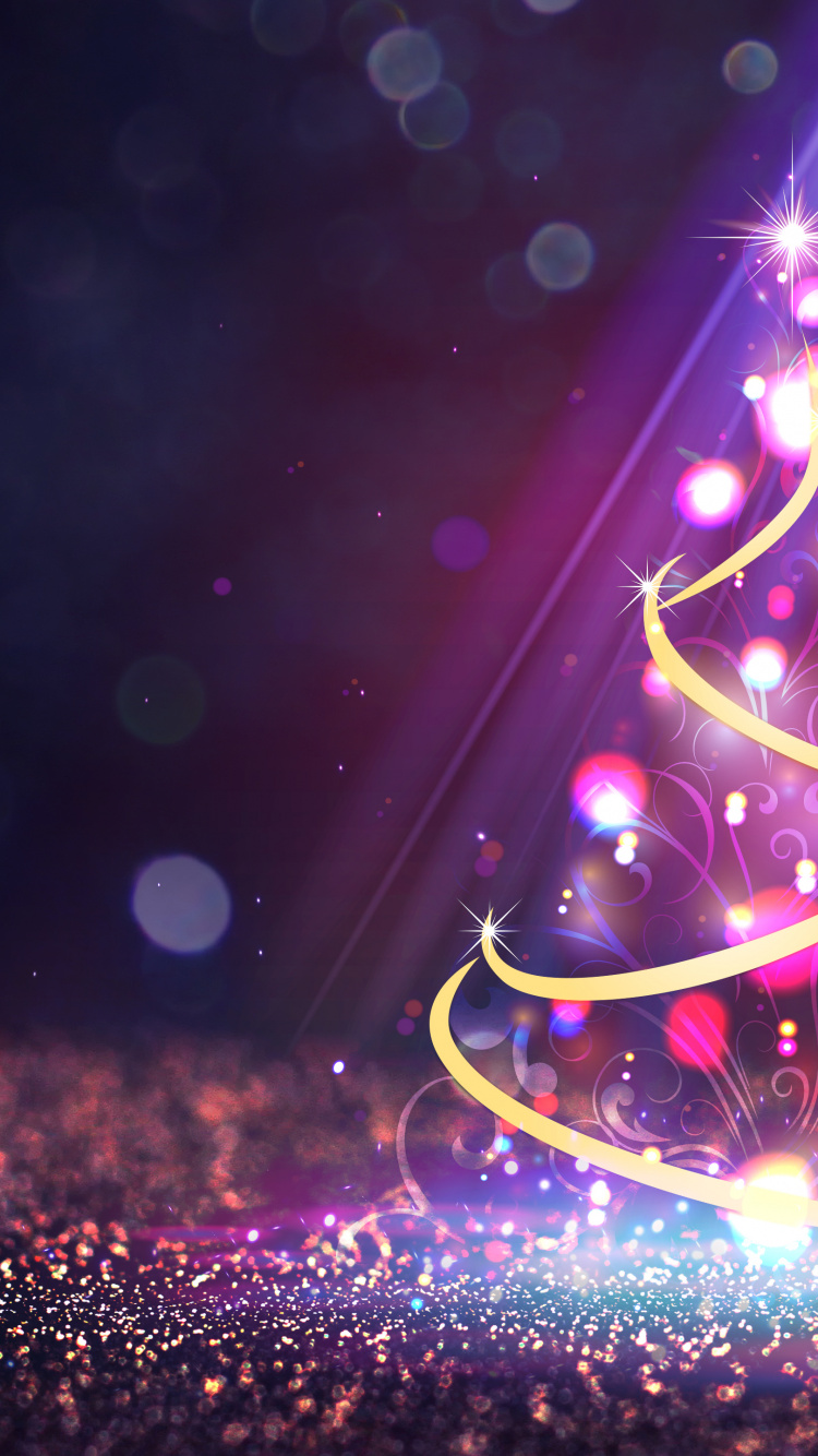 Christmas Day, Purple, Violet, Stage, Light. Wallpaper in 750x1334 Resolution