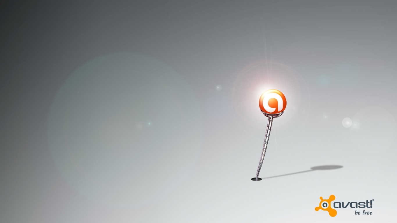 Lighted Round Orange Light Bulb. Wallpaper in 1366x768 Resolution