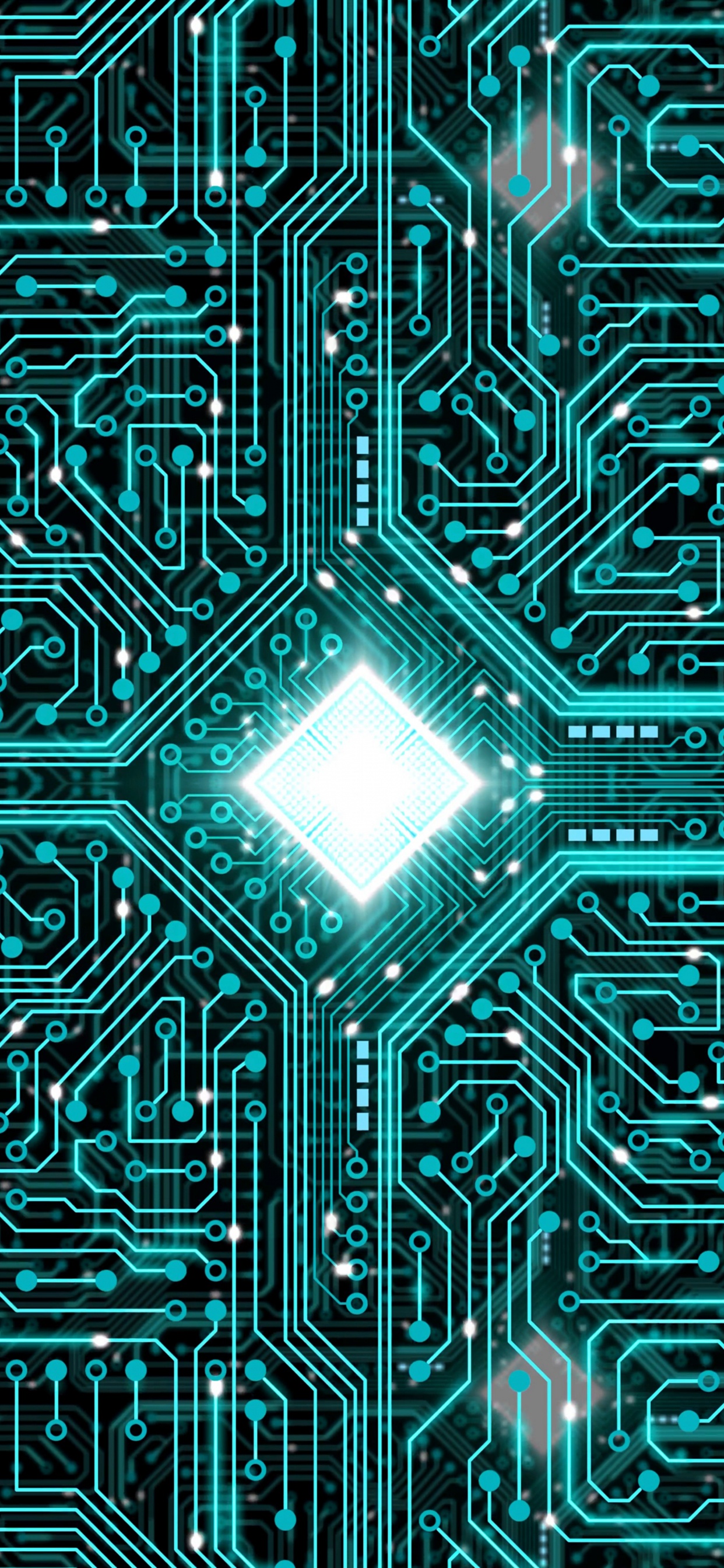 Grünes Und Schwarzes Stammesmuster. Wallpaper in 1242x2688 Resolution