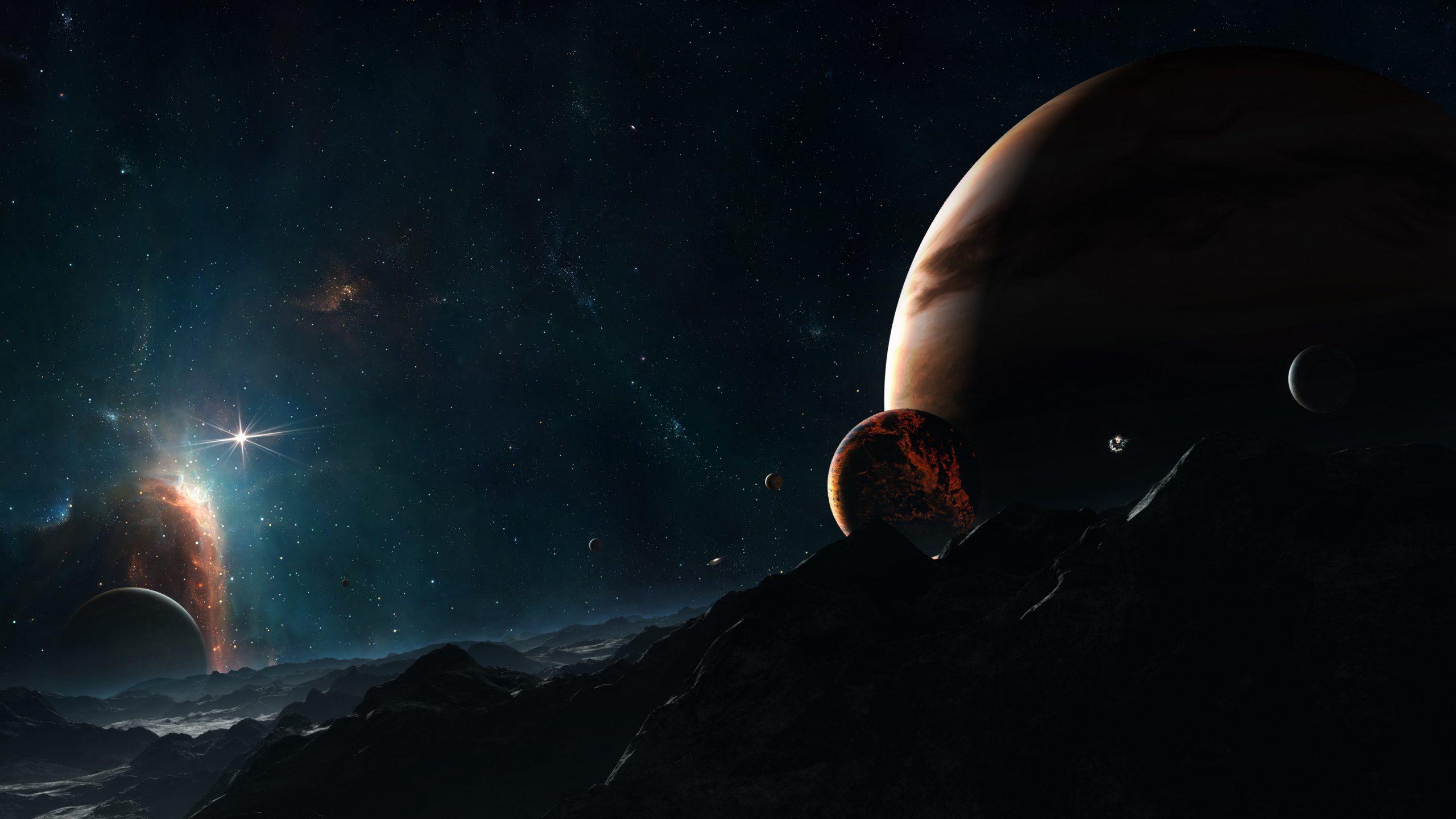 宇宙, 空间, 明星, 外层空间, 天文学对象 壁纸 2560x1440 允许