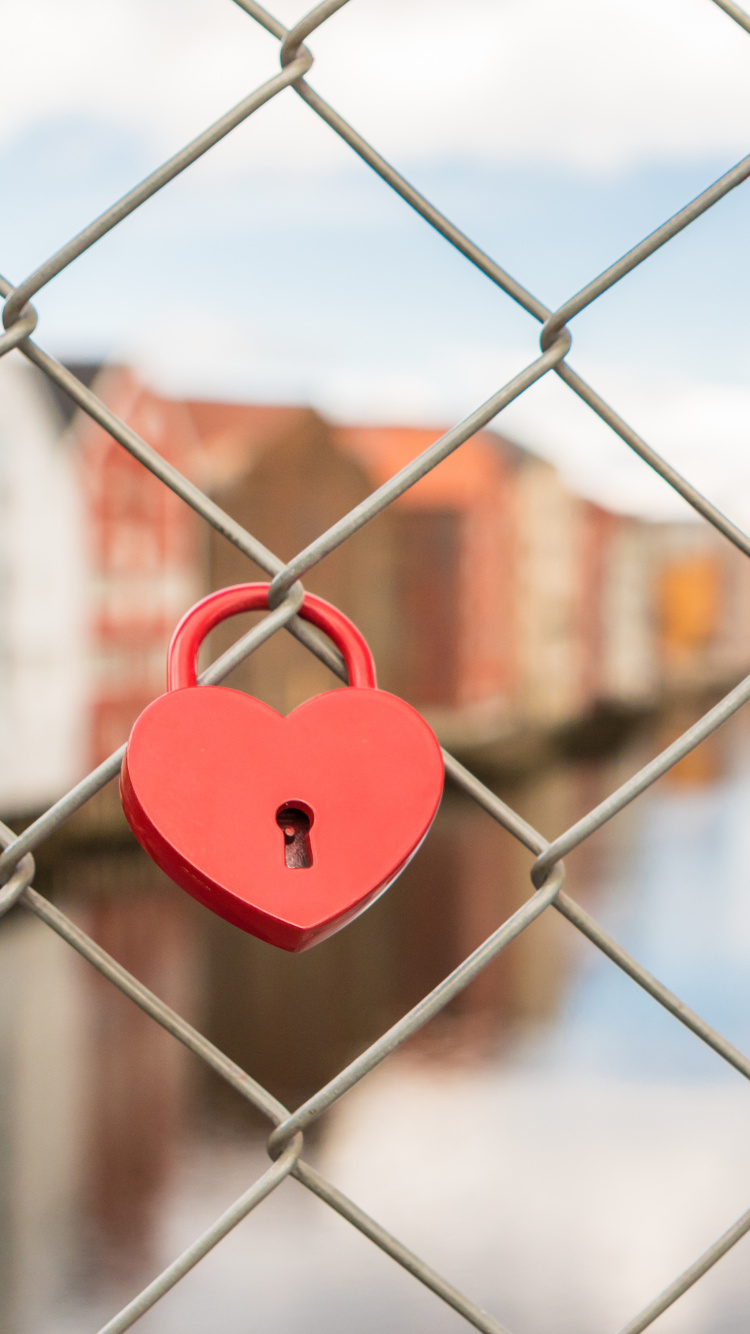 Clôtures en Fil, Cadenas, Verrouillage, Red, Maille. Wallpaper in 750x1334 Resolution