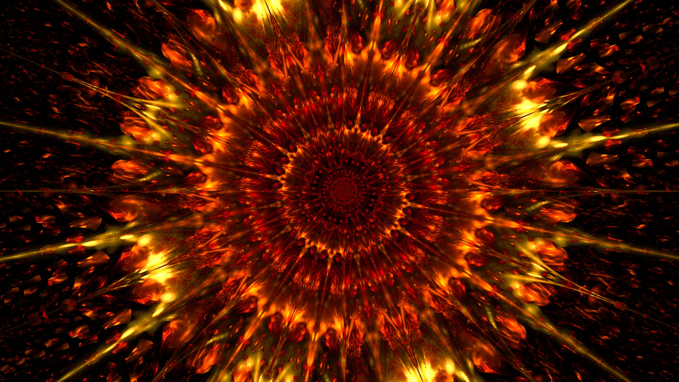 Luz Redonda Amarilla y Roja. Wallpaper in 1366x768 Resolution