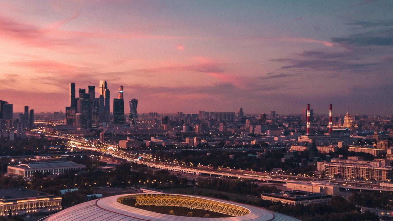 Moskau, Cloud, Atmosphäre, Städtebau, Stadtlandschaften. Wallpaper in 1366x768 Resolution