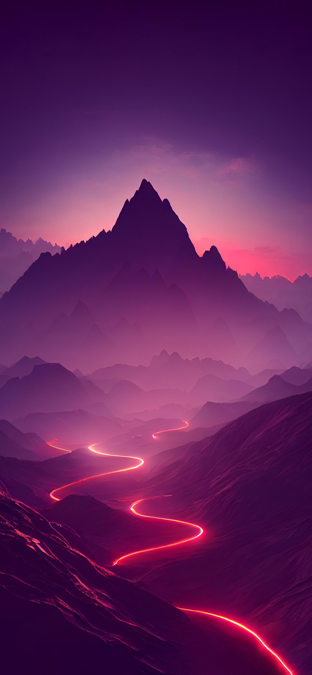 Äpfeln, Atmosphäre, Naturlandschaft, Purpur, Piste. Wallpaper in 1242x2688 Resolution