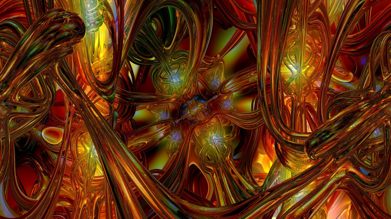 Pintura Abstracta Roja y Amarilla. Wallpaper in 1280x720 Resolution