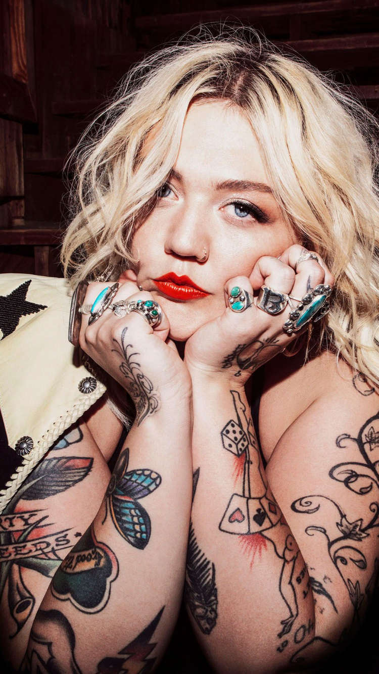 Tattoo, Blond, Arm, Human Body, Hand. Wallpaper in 750x1334 Resolution