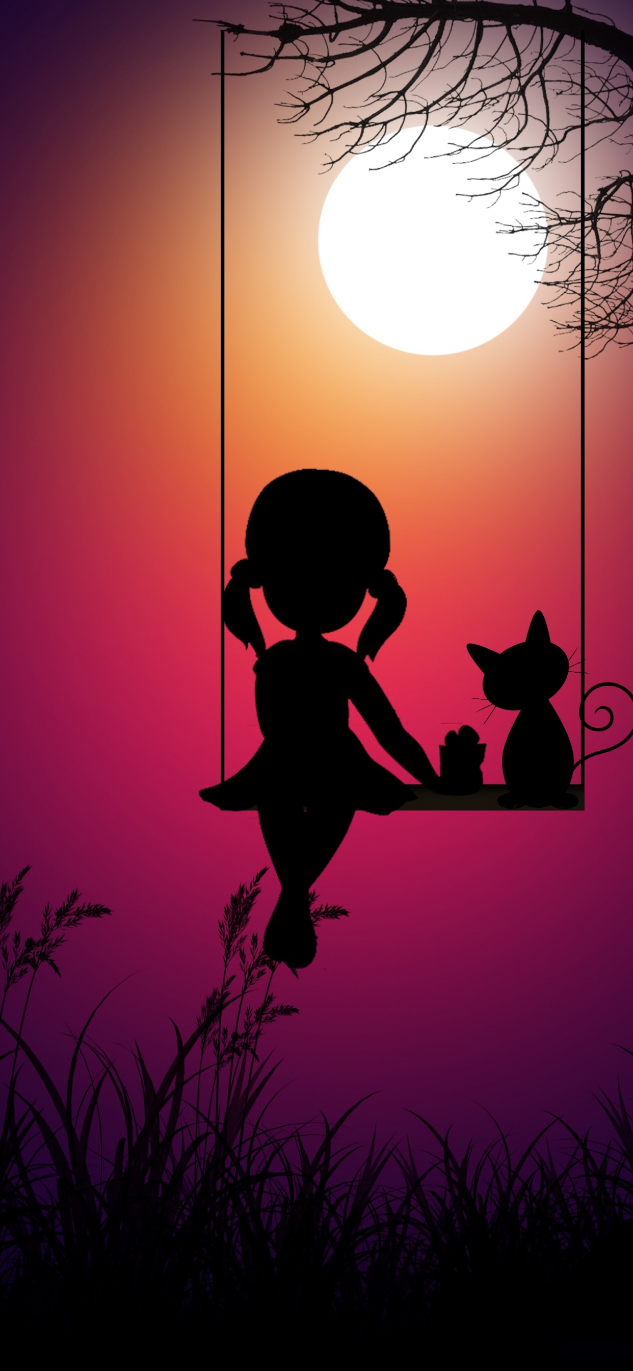 Silhouette de 2 Hommes Sautant à la Corde Pendant le Coucher du Soleil. Wallpaper in 1242x2688 Resolution