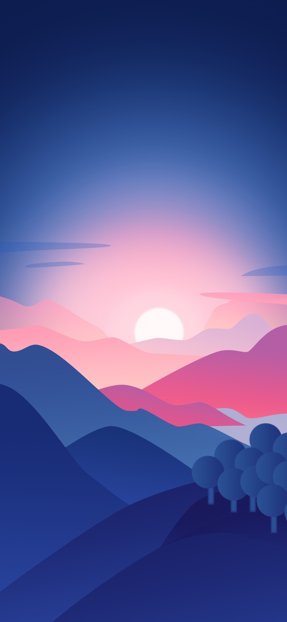 气氛, 生态区, 余辉, 自然环境, 高地 壁纸 1125x2436 允许