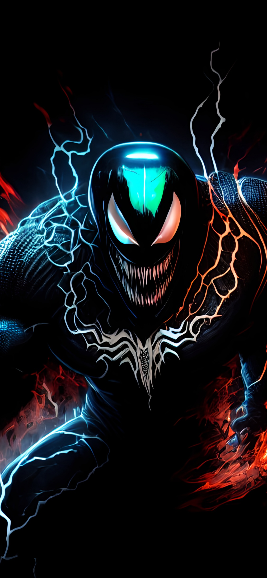 Venin, Illustration, Superhero, Cartoon, Supervillain. Wallpaper in 1125x2436 Resolution