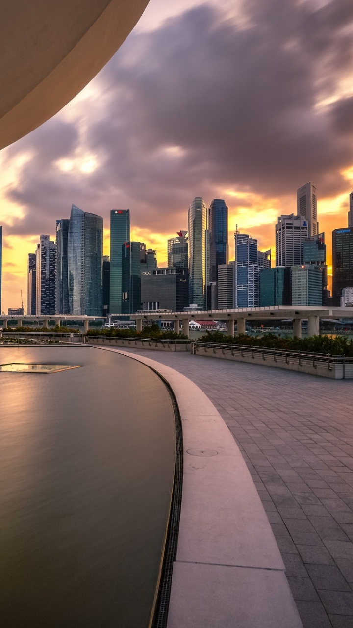 City Skyline Under Cloudy Sky During Daytime. Wallpaper in 720x1280 Resolution