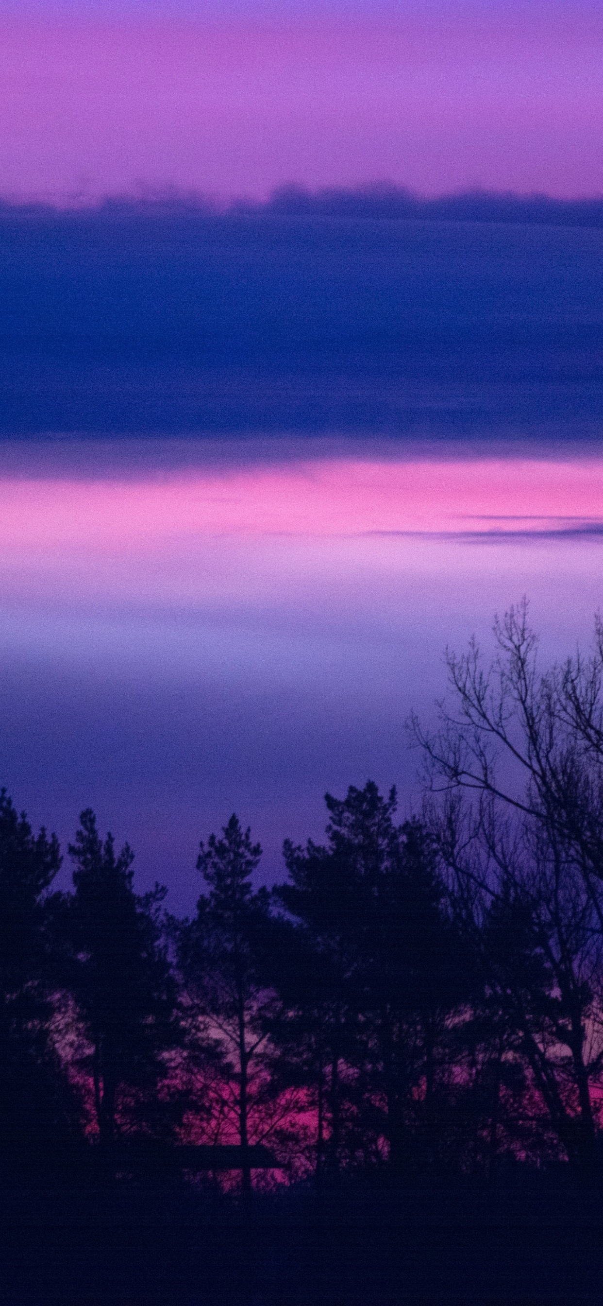 Nature, Purple, Horizon, Violette, Blue. Wallpaper in 1242x2688 Resolution