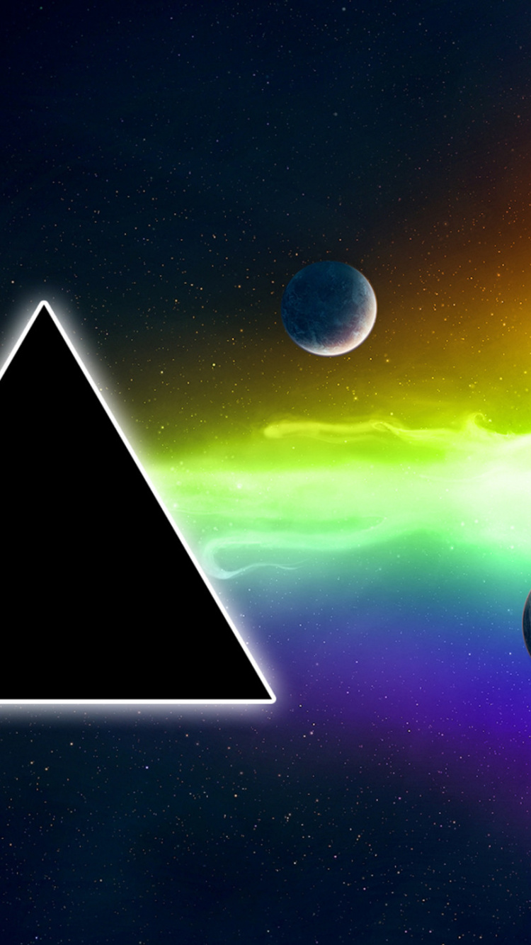 Die Dunkle Seite Des Mondes, Pink Floyd, Atmosphäre, Raum, Weltraum. Wallpaper in 750x1334 Resolution