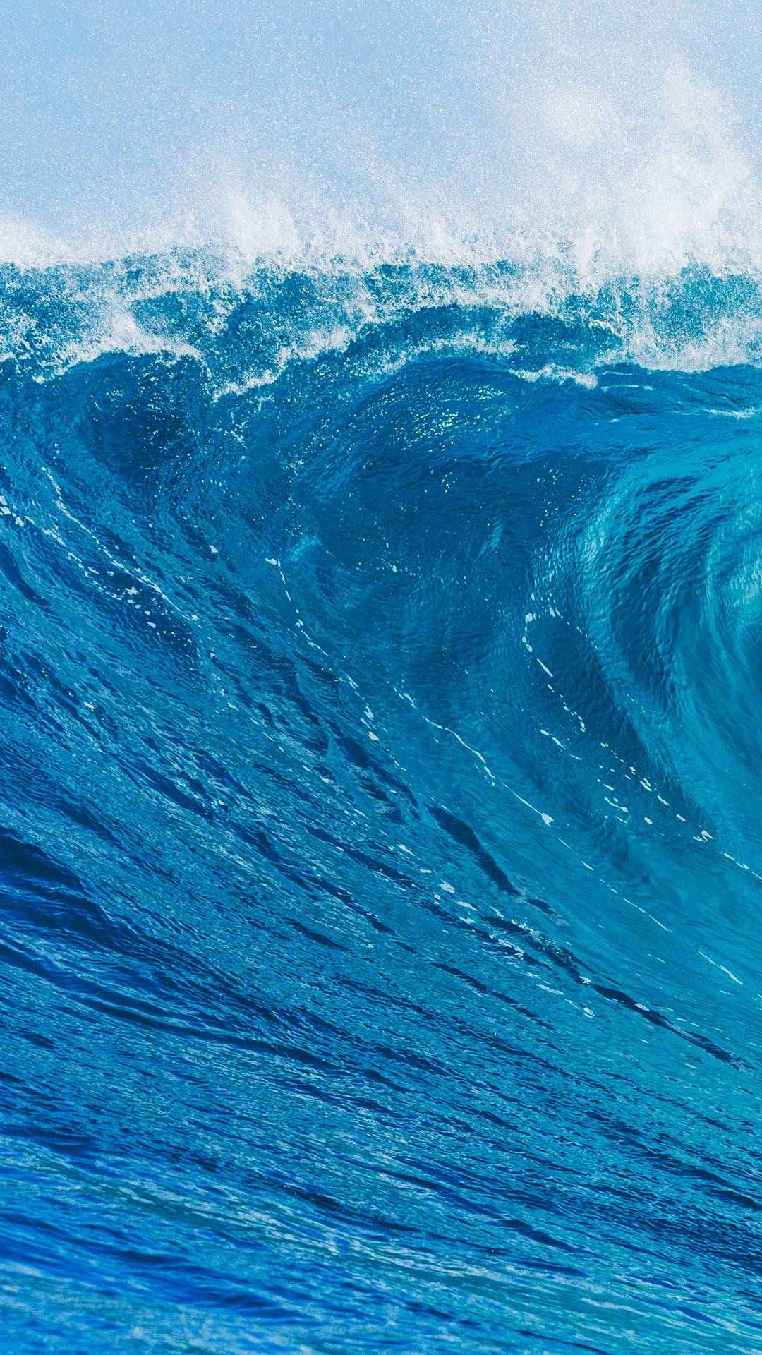 Wave, Wind Wave, Blue, Ocean, Water. Wallpaper in 1080x1920 Resolution