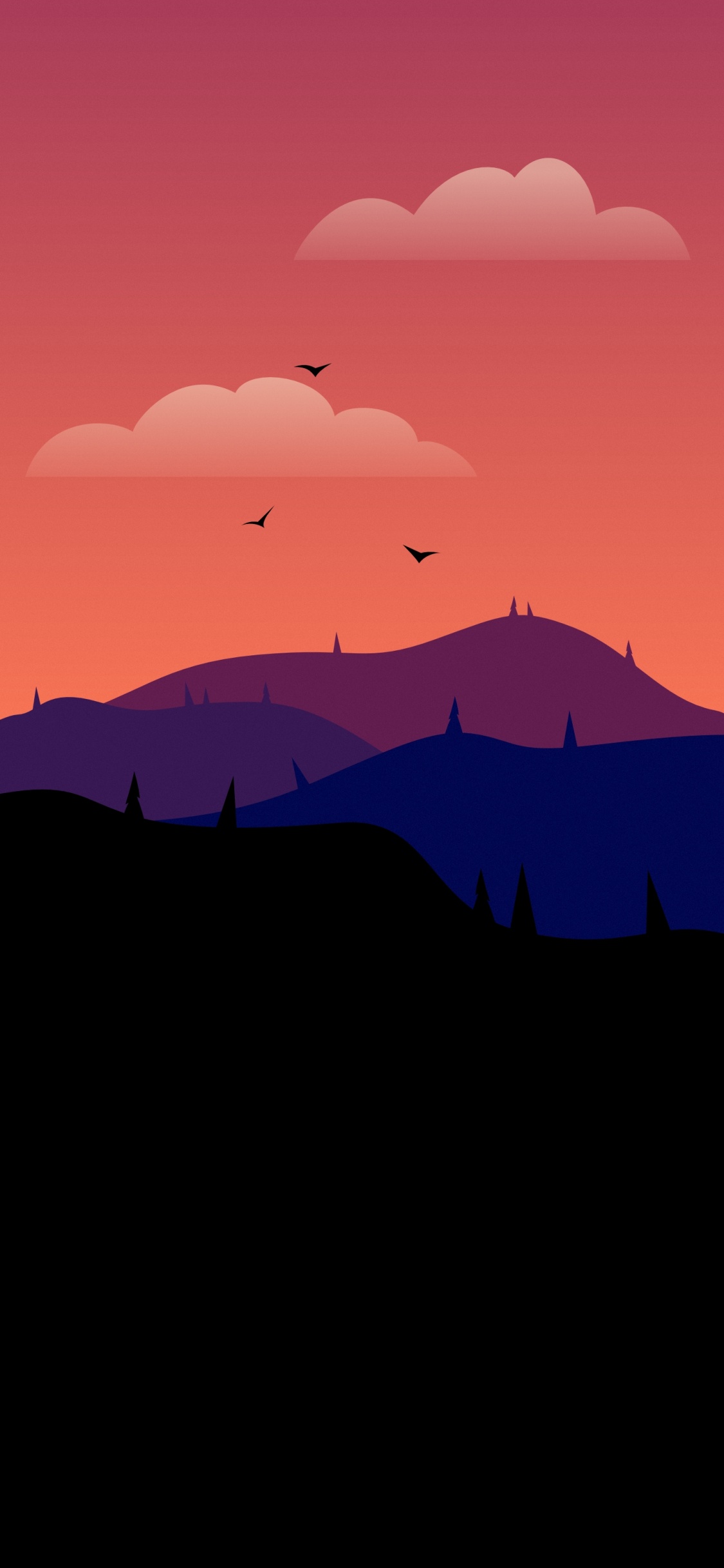Atmosphere, Ecoregion, Afterglow, Natural Environment, Dusk. Wallpaper in 1125x2436 Resolution