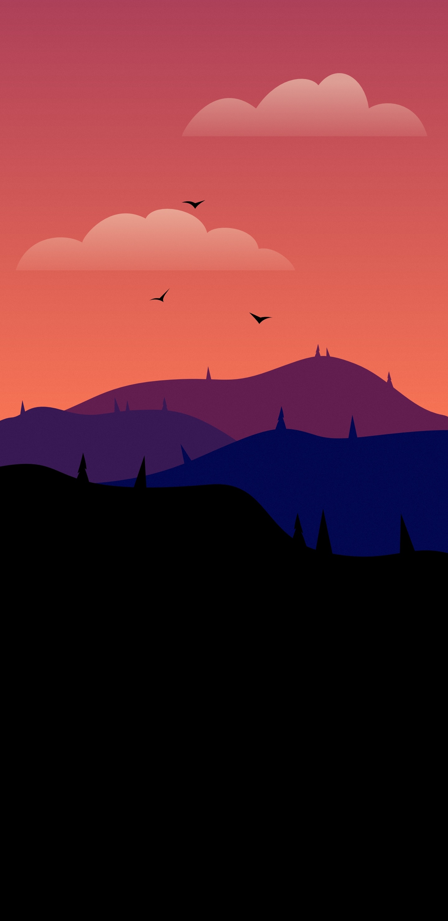 Atmosphere, Ecoregion, Afterglow, Natural Environment, Dusk. Wallpaper in 1440x2960 Resolution