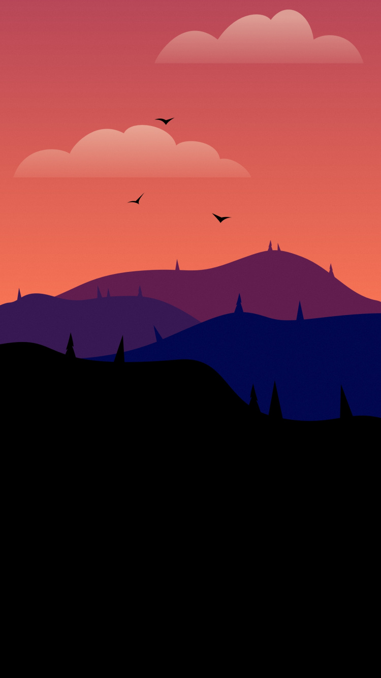 Atmosphere, Ecoregion, Afterglow, Natural Environment, Dusk. Wallpaper in 750x1334 Resolution