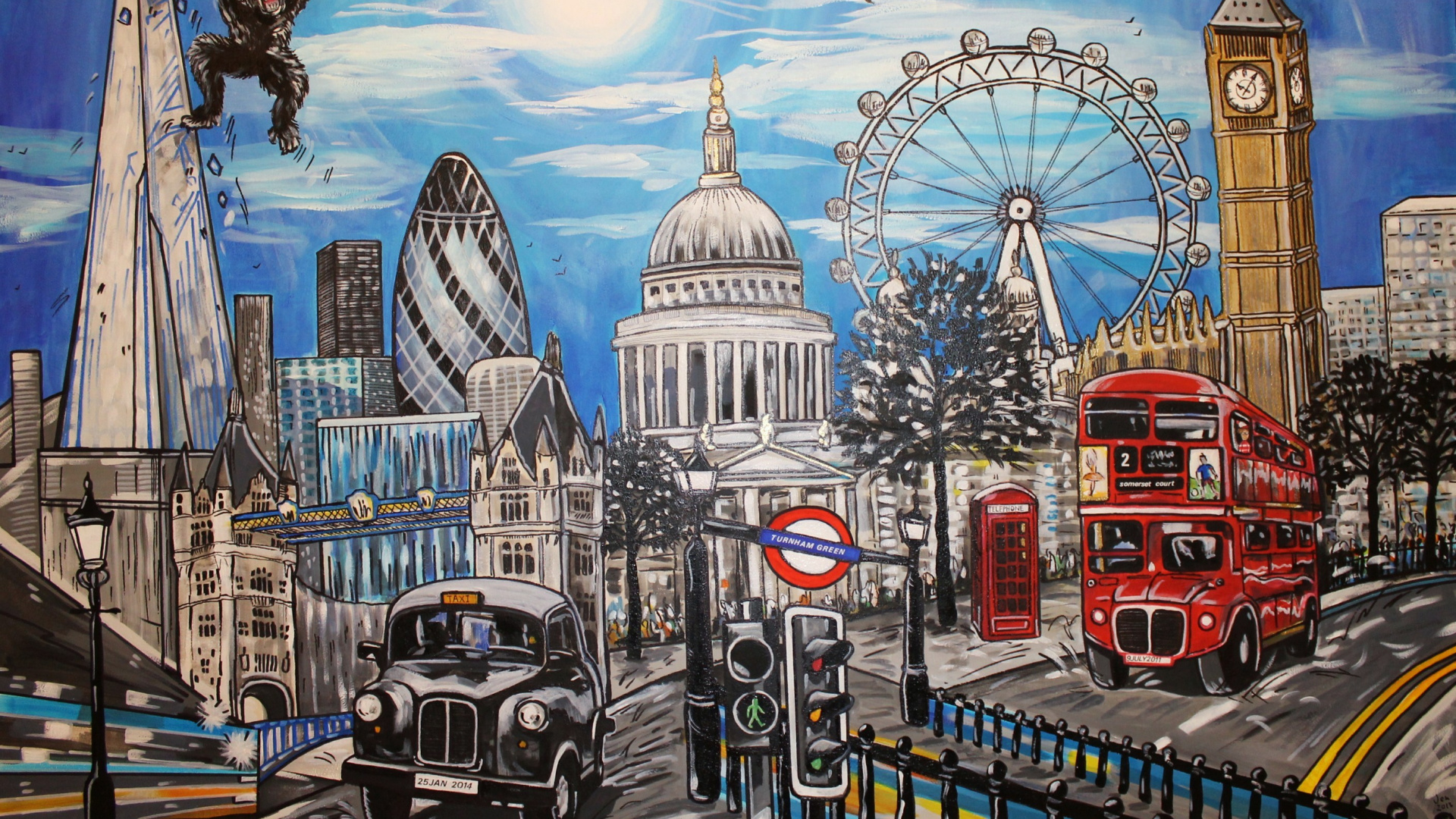 Automóviles Estacionados en la Calle Cerca Del Edificio Durante el Día. Wallpaper in 1920x1080 Resolution