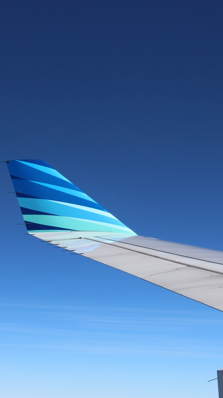 White and Blue Airplane Wing During Daytime. Wallpaper in 720x1280 Resolution