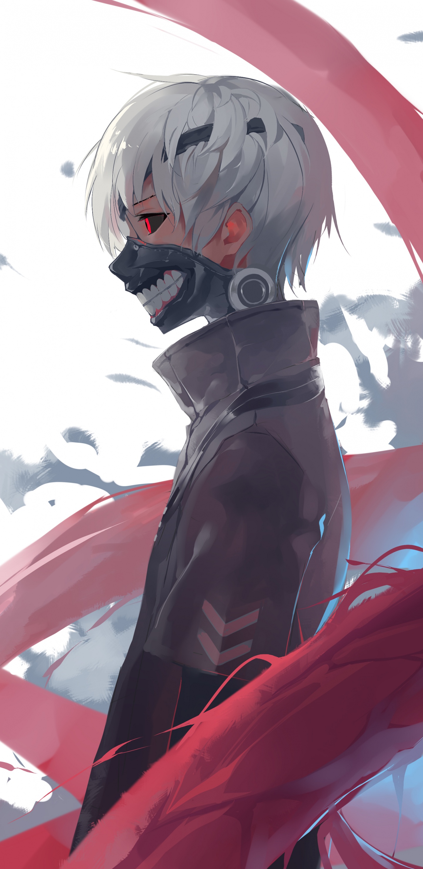 Personaje de Anime Masculino de Pelo Blanco. Wallpaper in 1440x2960 Resolution