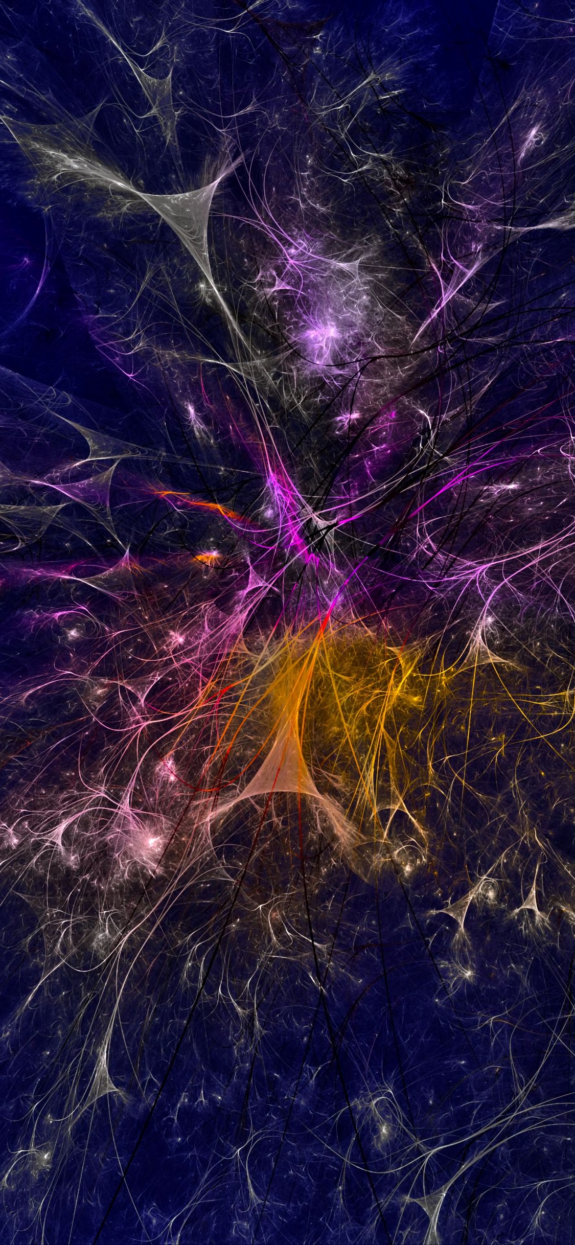 Peinture Abstraite Violette et Orange. Wallpaper in 1125x2436 Resolution