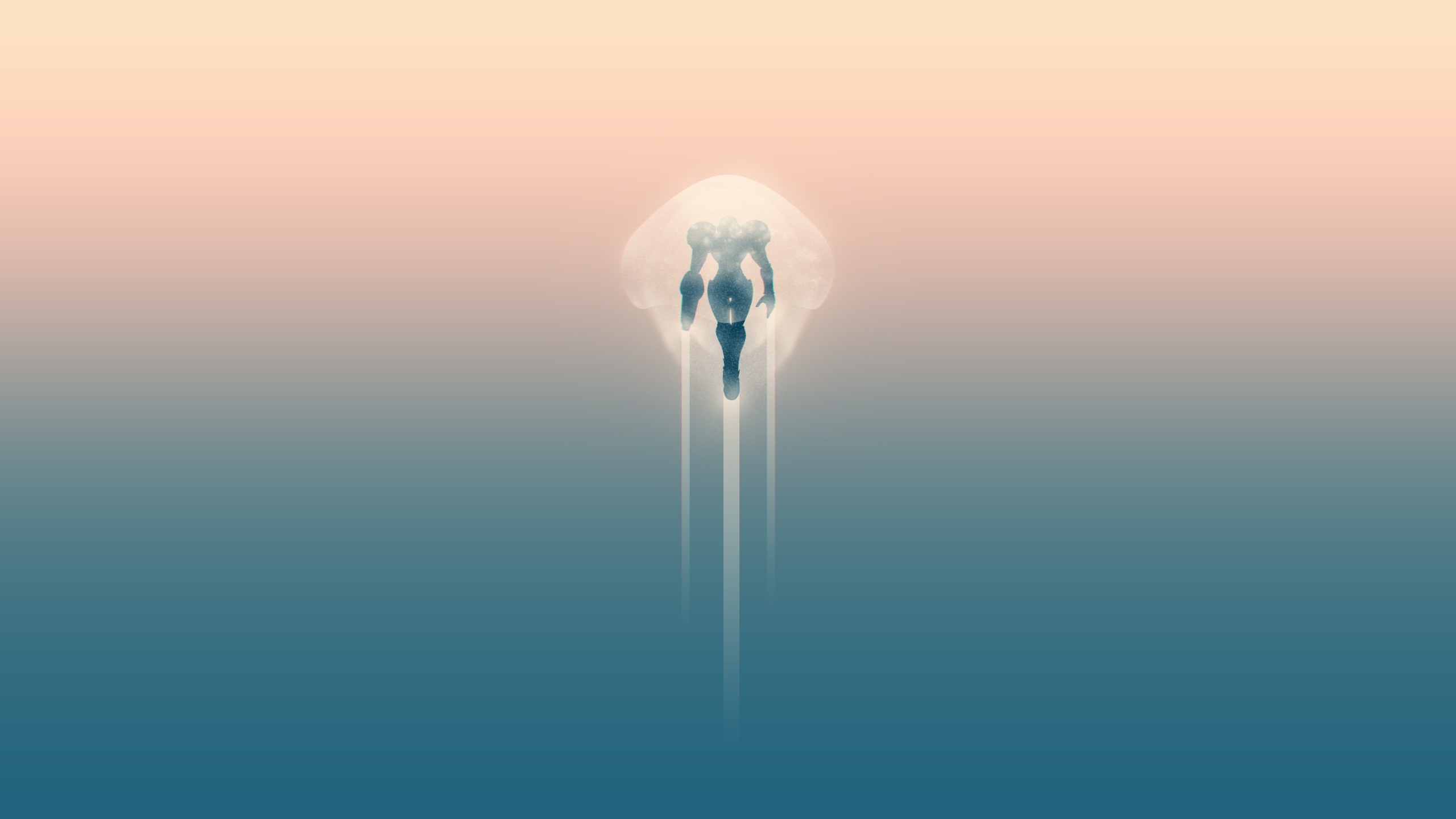 Black and White Balloon Floating on Blue Water. Wallpaper in 2560x1440 Resolution