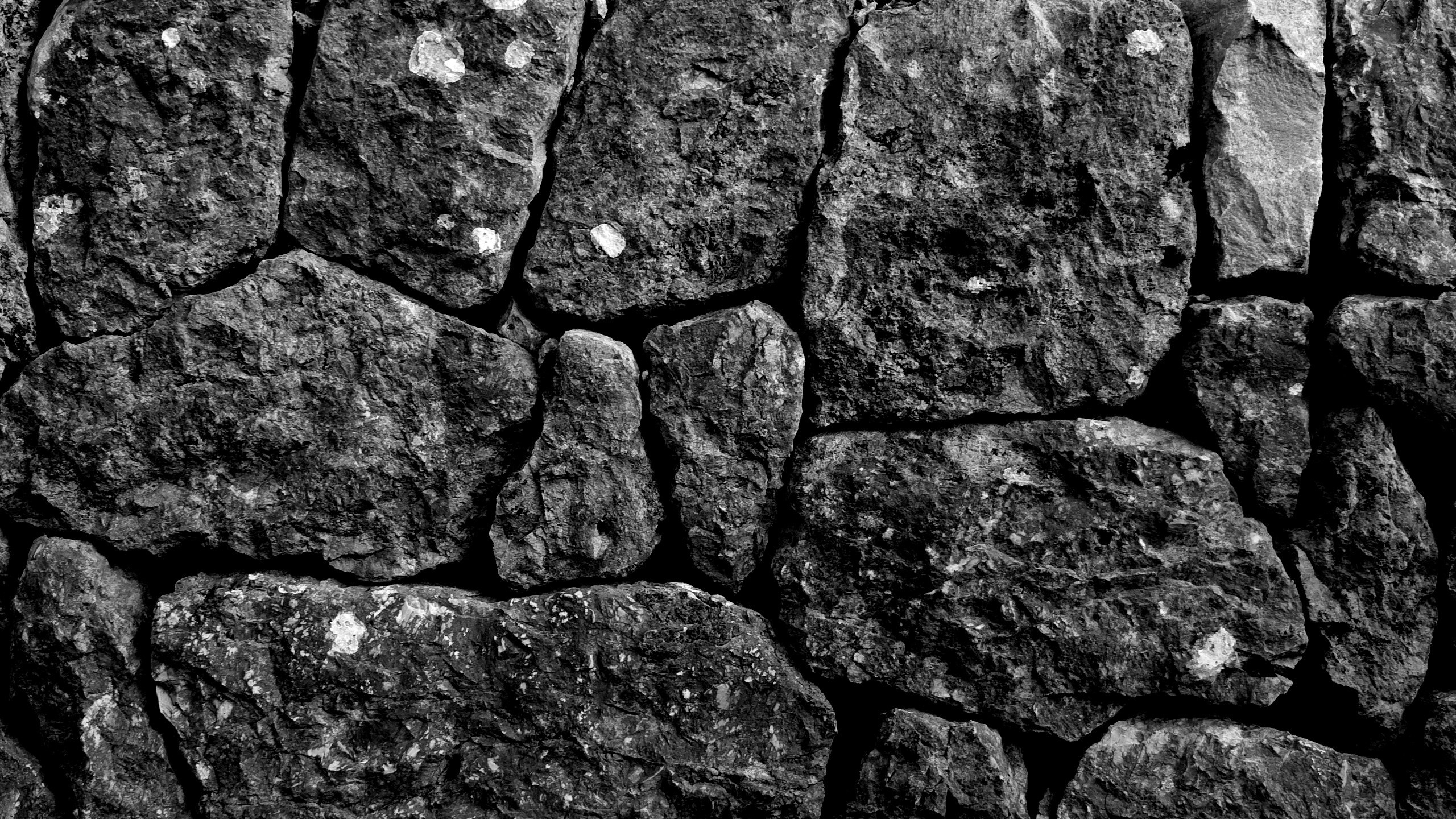 Mur de Pierre Grise et Noire. Wallpaper in 2560x1440 Resolution