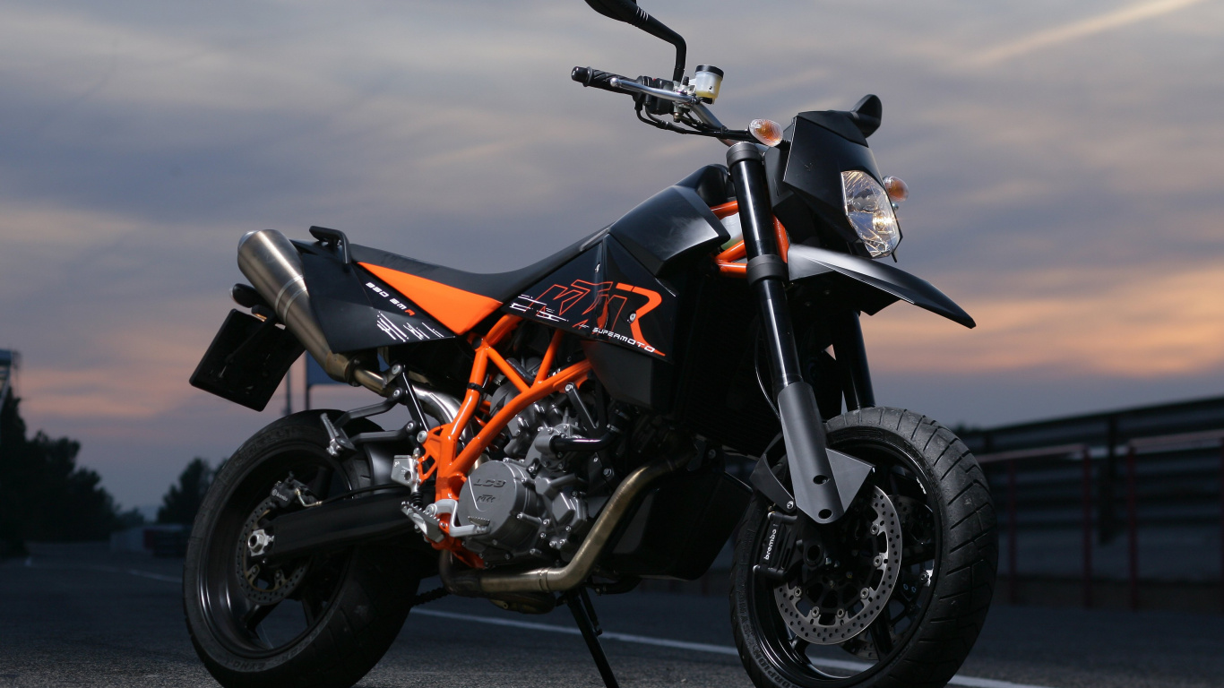 Ktm, 滑胎, 摩托车赛车, KTM990超公爵, 耐力 壁纸 1366x768 允许