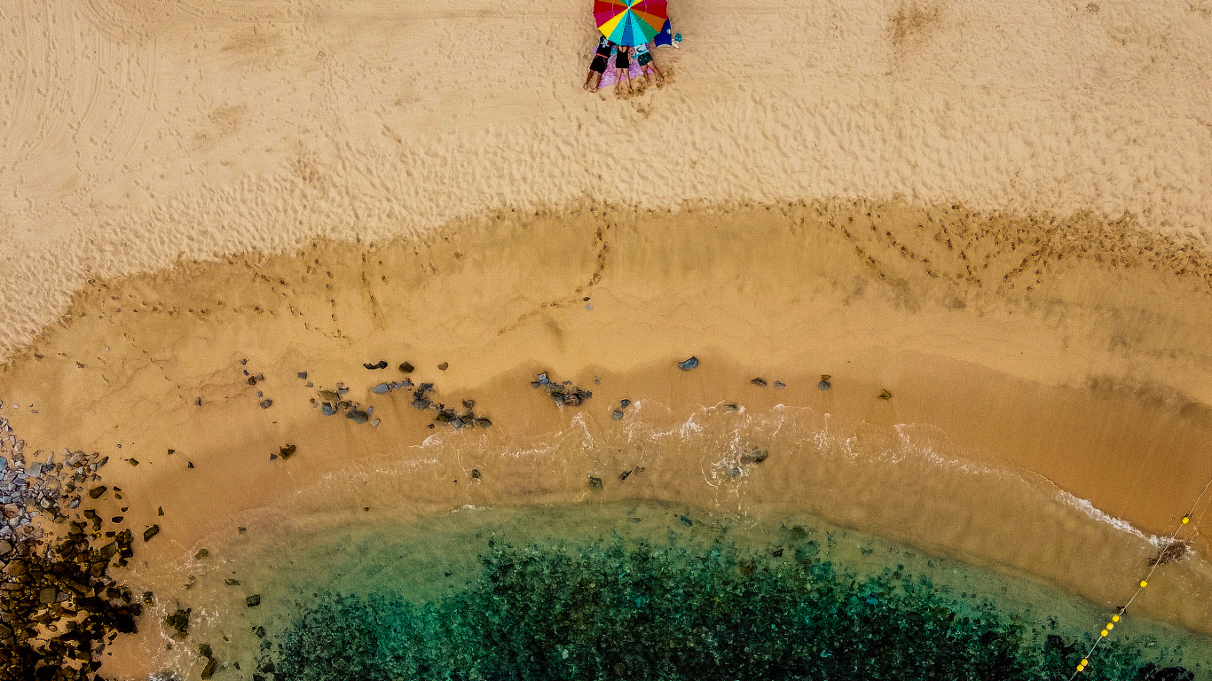 Sand, Water, Ecoregion, Beach, Art. Wallpaper in 1366x768 Resolution