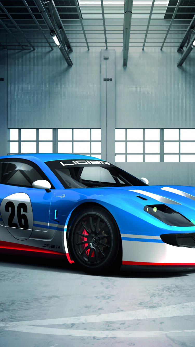 Blue and White Porsche 911. Wallpaper in 750x1334 Resolution