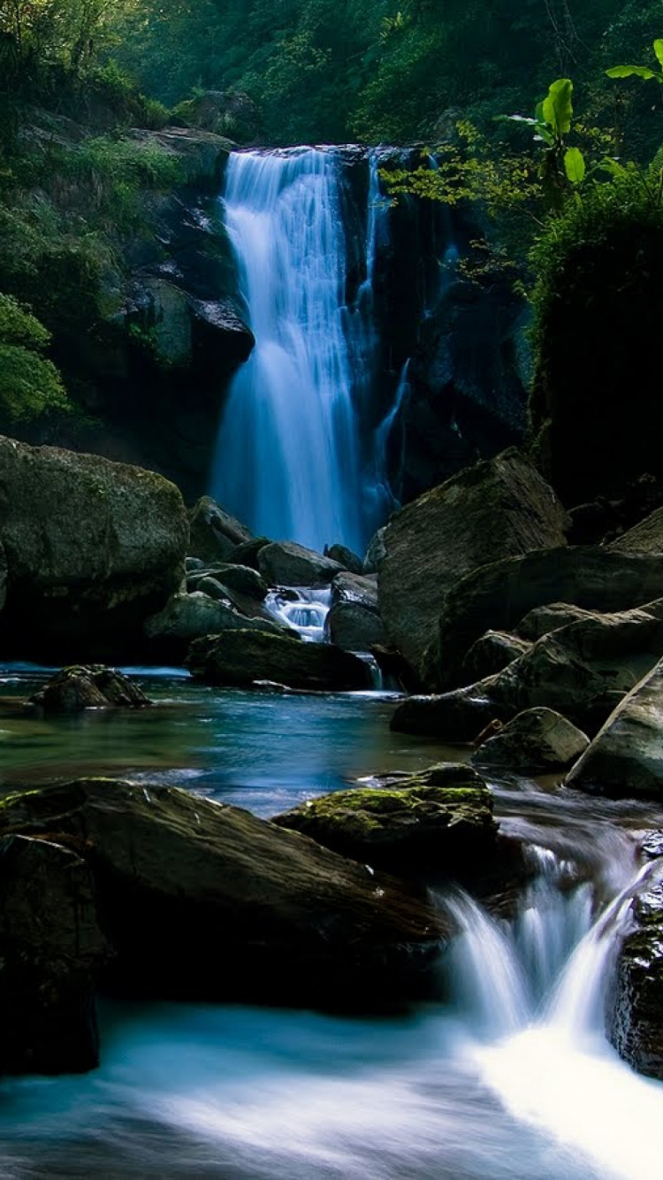 Waterfall, Water Resources, Body of Water, Natural Landscape, Nature. Wallpaper in 750x1334 Resolution