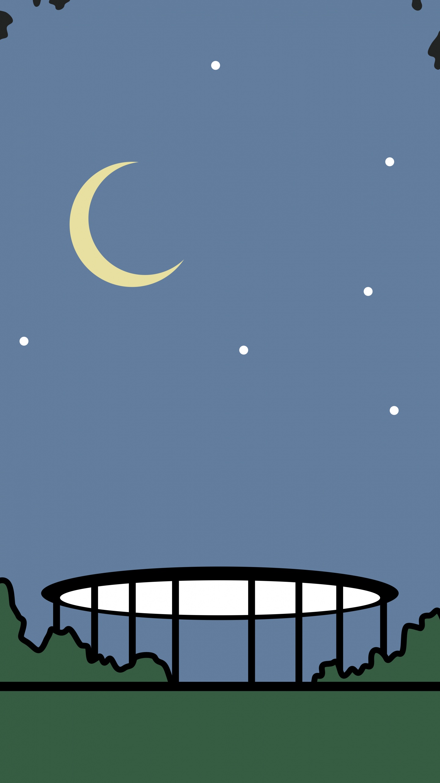 月亮, 光, Crescent, 性质, 黑色的 壁纸 1440x2560 允许