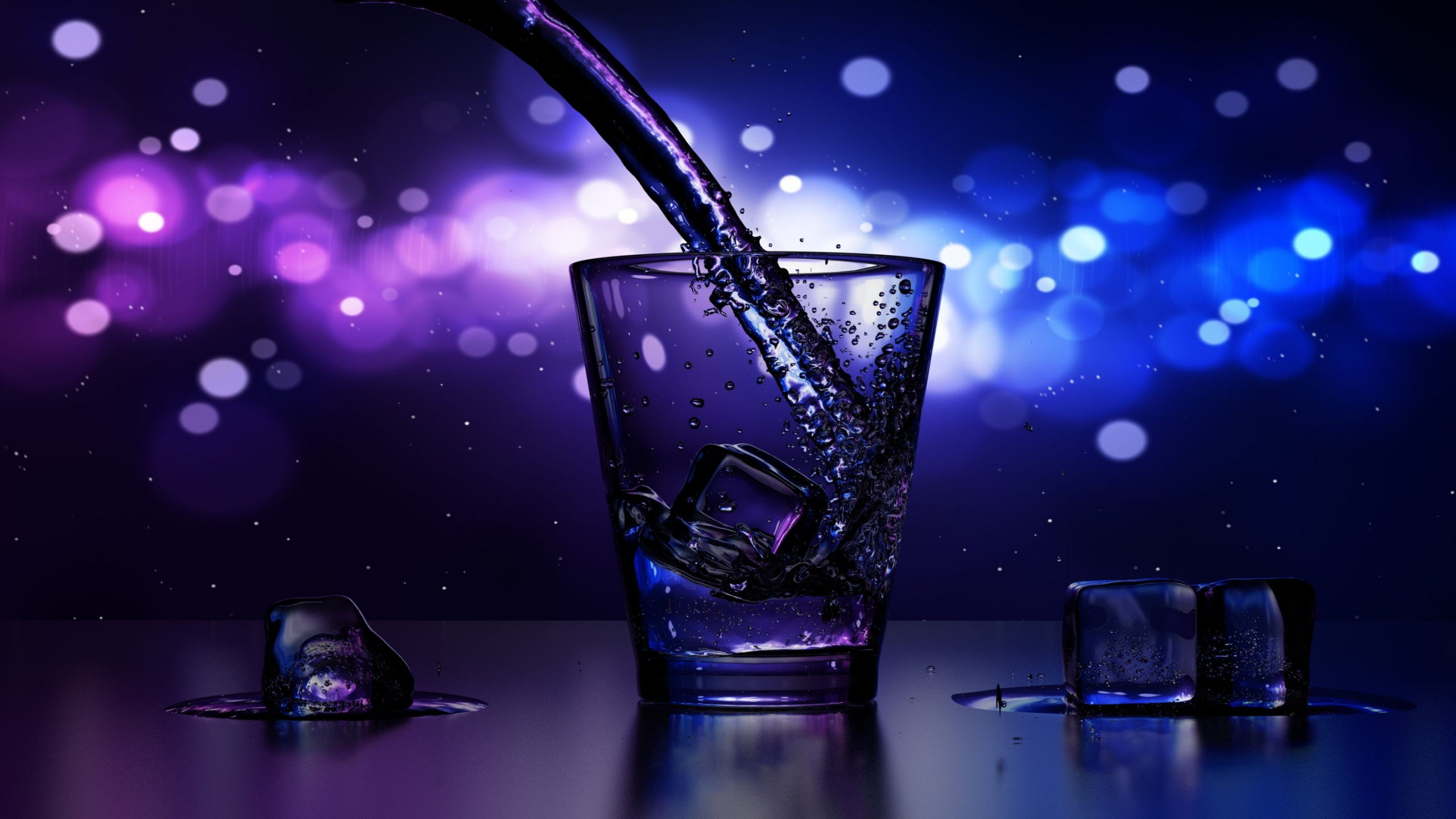 Clear Drinking Glass With Water. Wallpaper in 2560x1440 Resolution