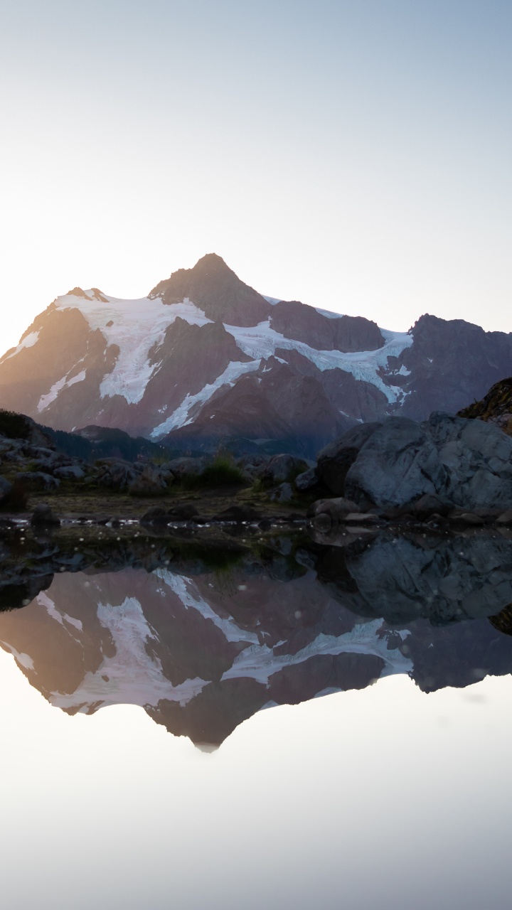 Mount Shuksan, Mountainous Landforms, Reflection, Mountain, Nature. Wallpaper in 720x1280 Resolution