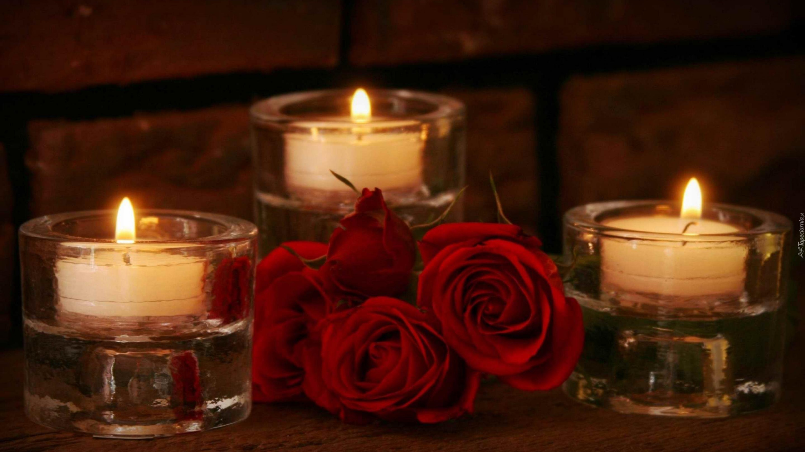 Candle, Rose, Light, Lighting, Red. Wallpaper in 2560x1440 Resolution