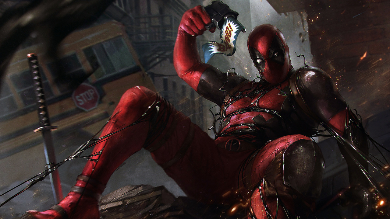 Deadpool, Marvel, Gift, Marvel Comics, Superhelden. Wallpaper in 1280x720 Resolution