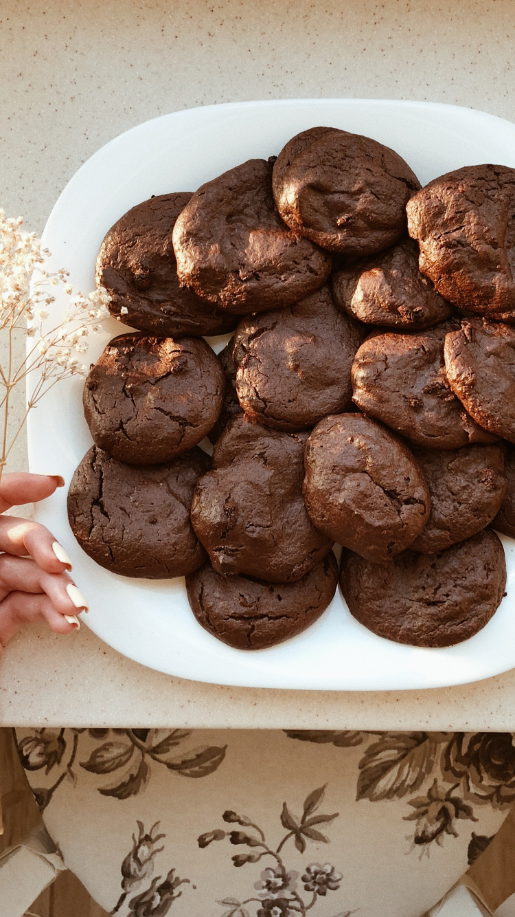 Cookies and Crackers, Chocolate Brownie, Fudge, Baking, Lebkuchen. Wallpaper in 750x1334 Resolution