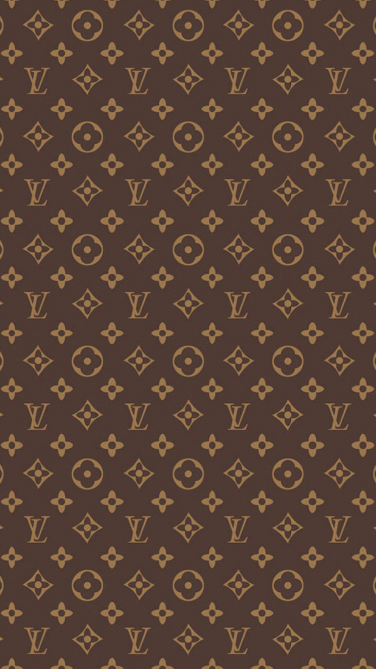 Louis Vuitton, Brown, Pattern, Design, Text. Wallpaper in 750x1334 Resolution