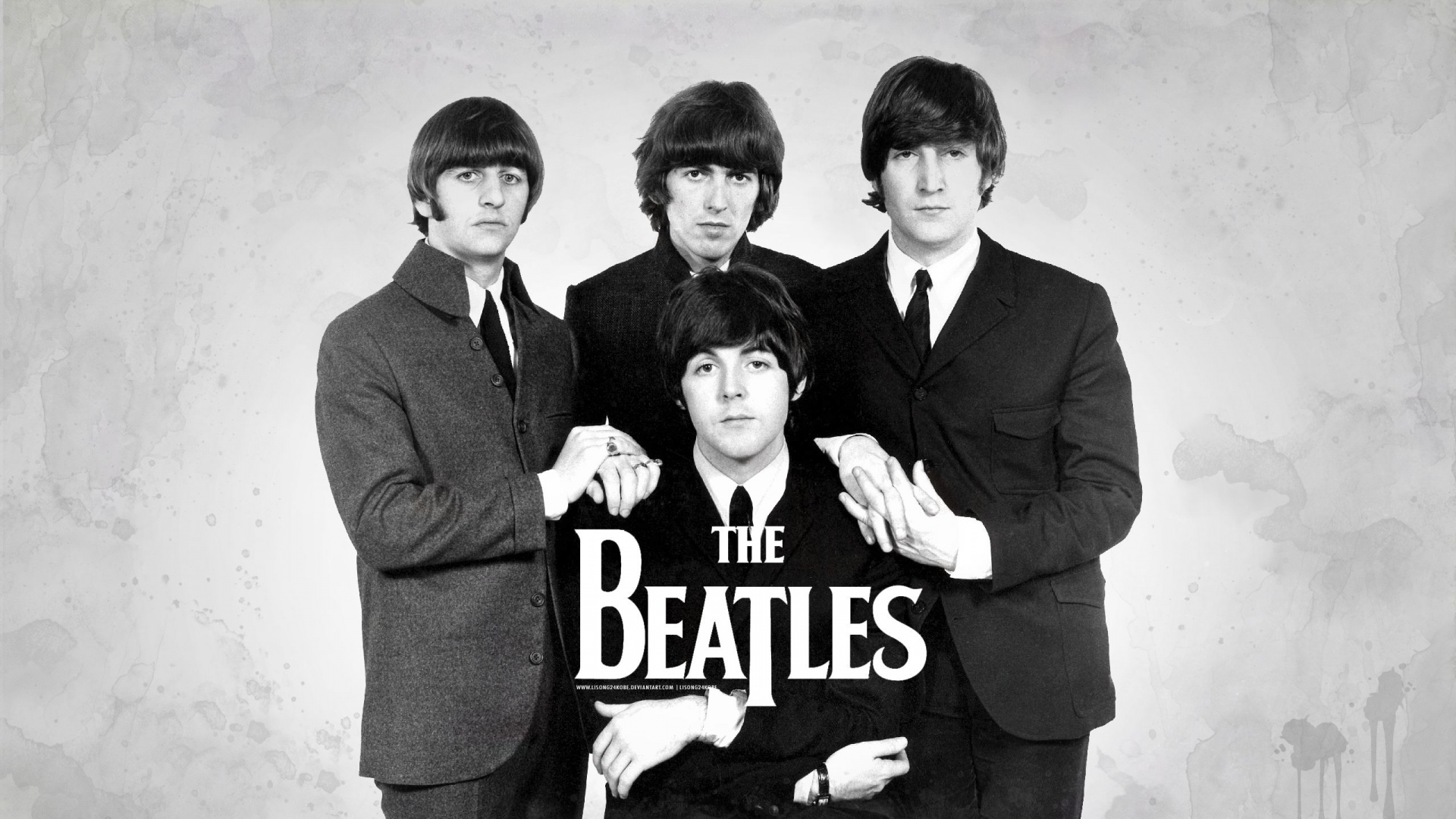 The Beatles, Family, Suit, Formal Wear, Black and White. Wallpaper in 1920x1080 Resolution