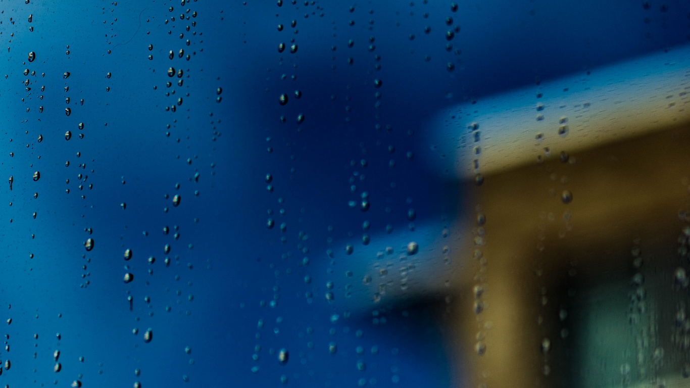 Blau-weiß Gepunktetes Textil. Wallpaper in 1366x768 Resolution