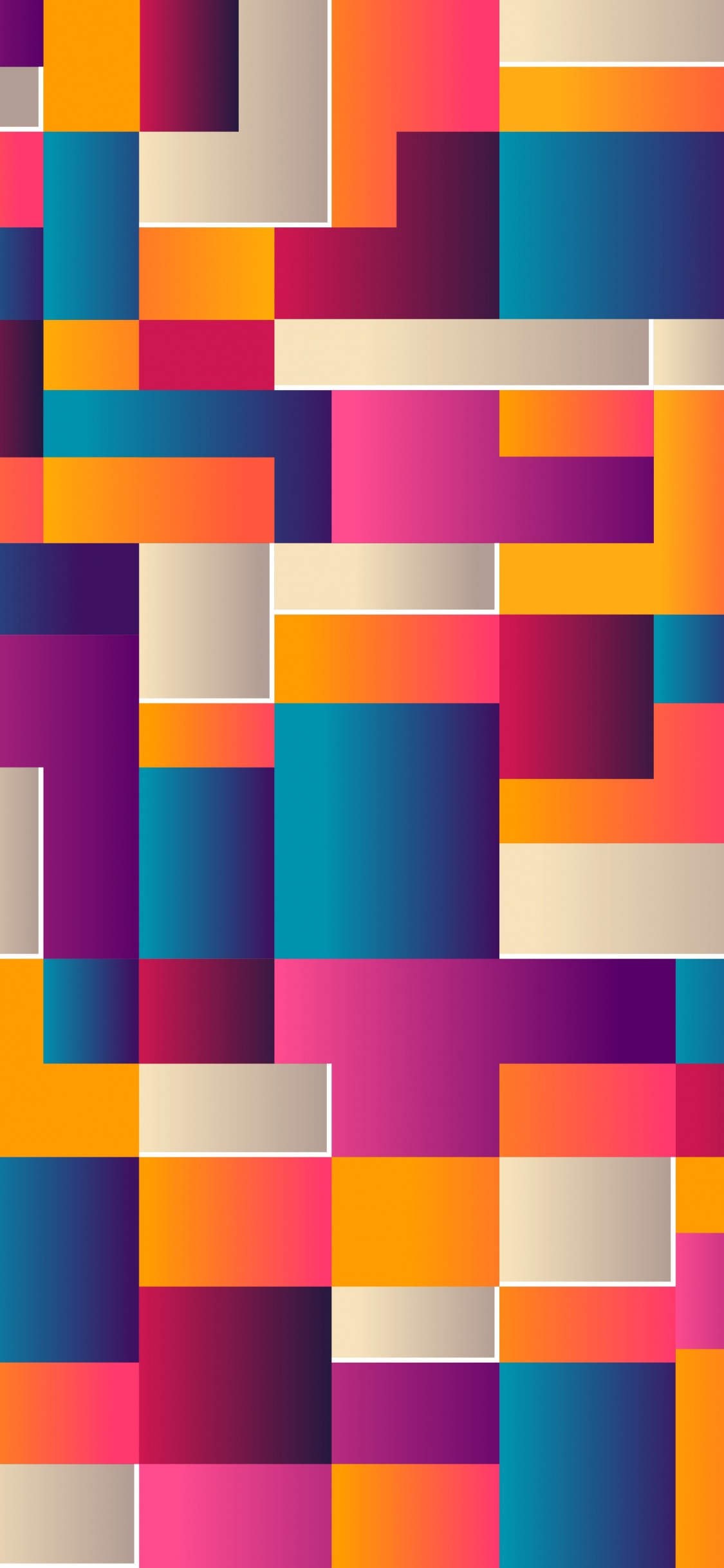 对称, 广场, 矩形, 色彩, 和阴影的色彩 壁纸 1125x2436 允许