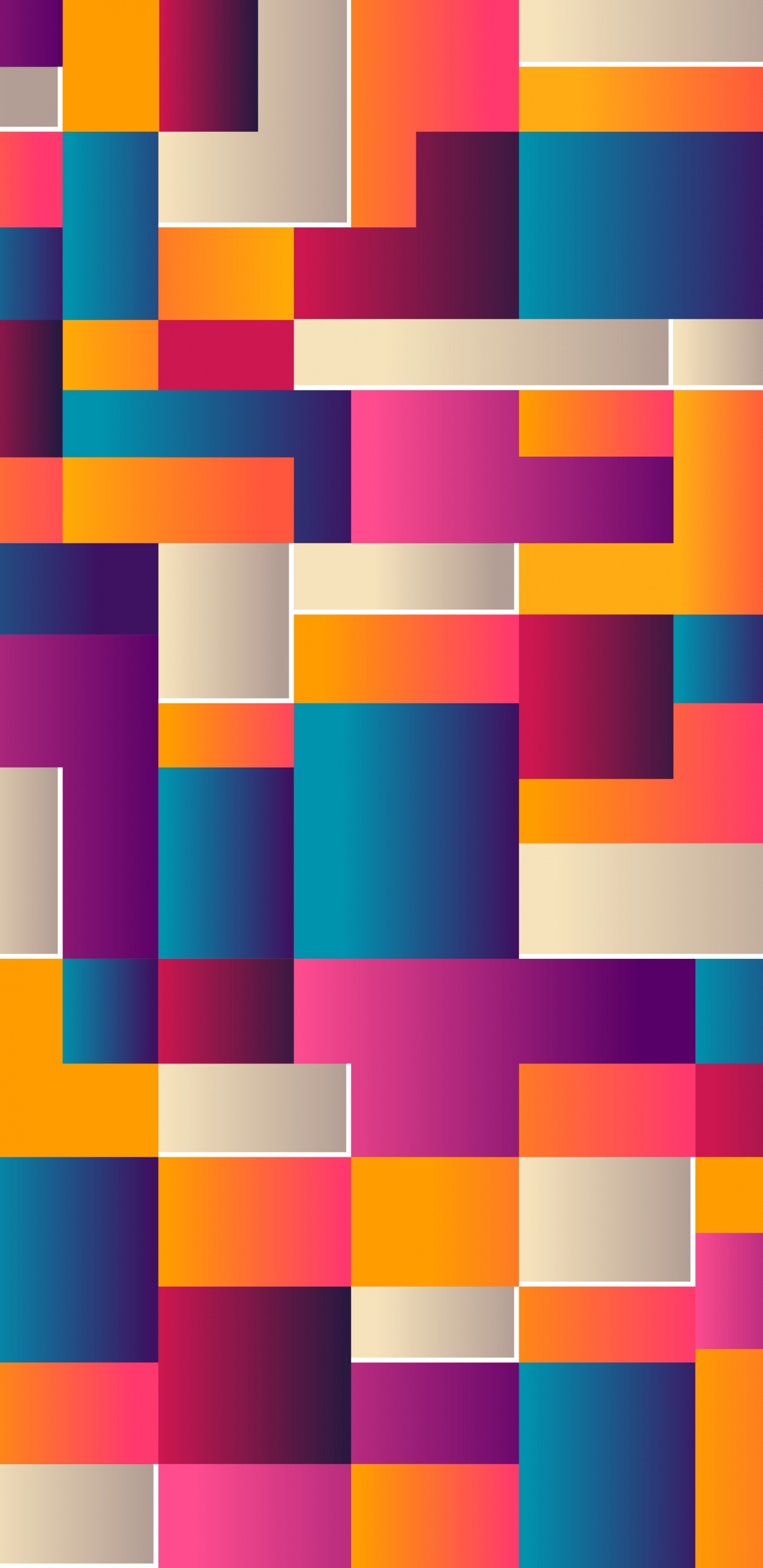 对称, 广场, 矩形, 色彩, 和阴影的色彩 壁纸 1440x2960 允许