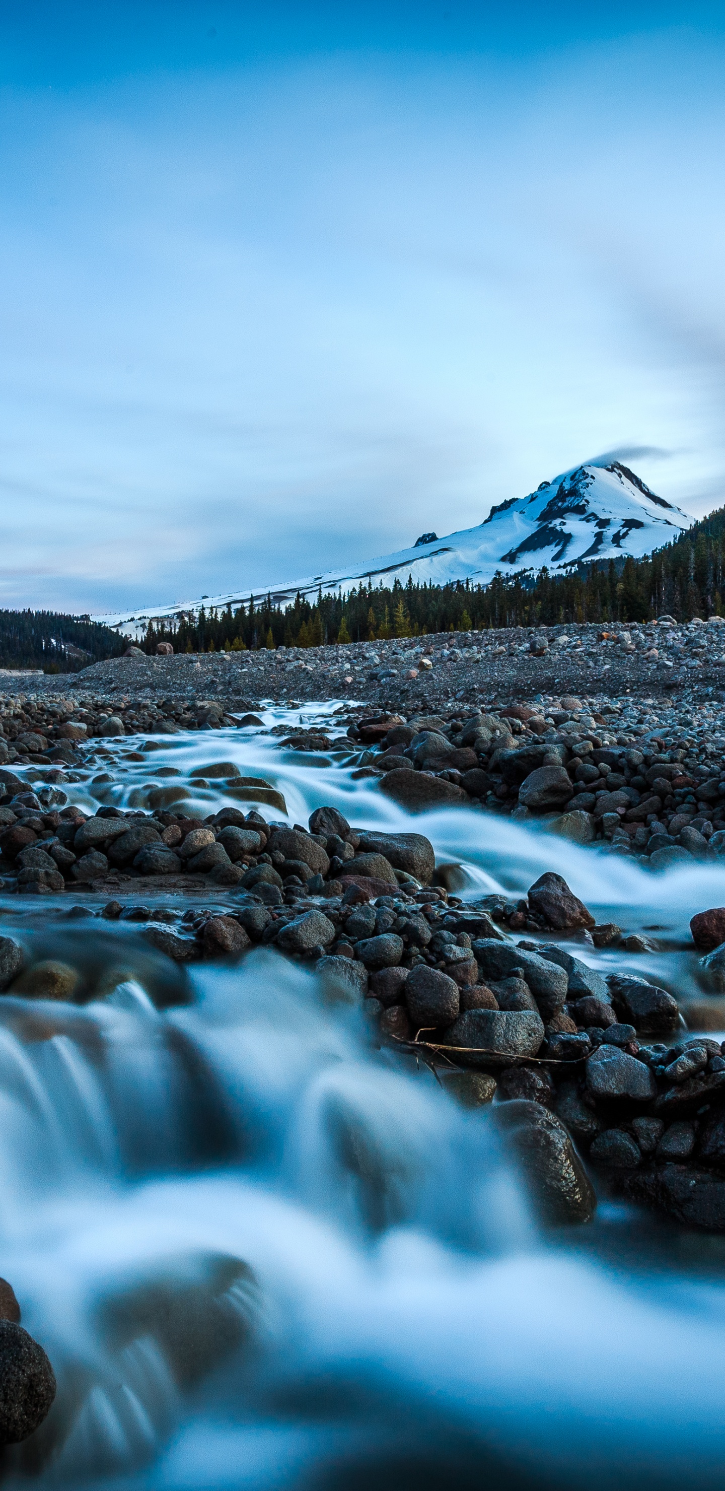 mt Hood National Forest, Oregon, Mountain, Yosemite National Park, River. Wallpaper in 1440x2960 Resolution