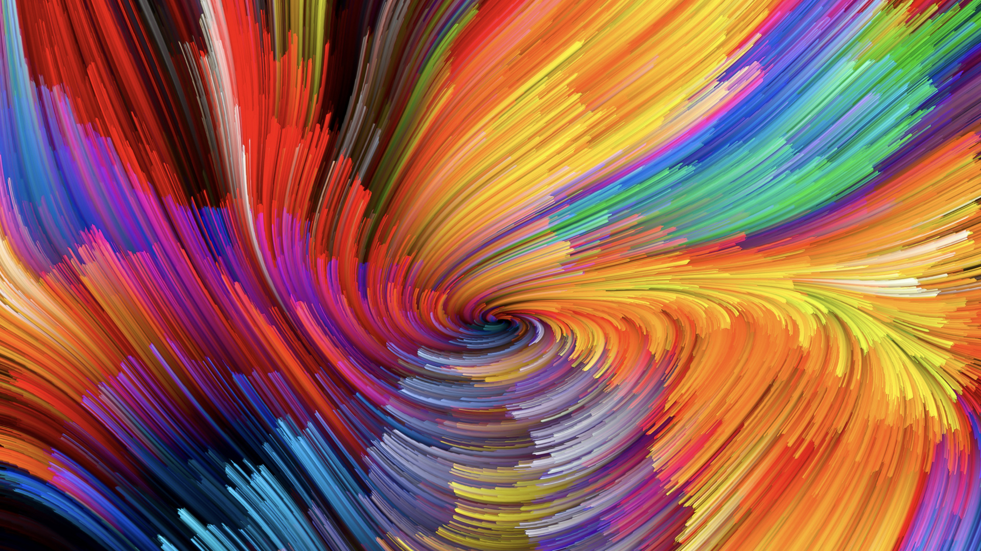 Red Yellow Blue and Purple Abstract Painting. Wallpaper in 1920x1080 Resolution