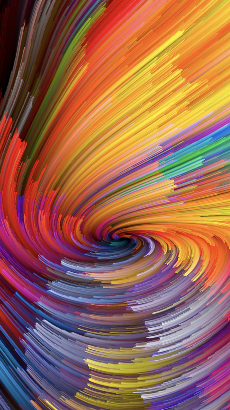 Red Yellow Blue and Purple Abstract Painting. Wallpaper in 750x1334 Resolution