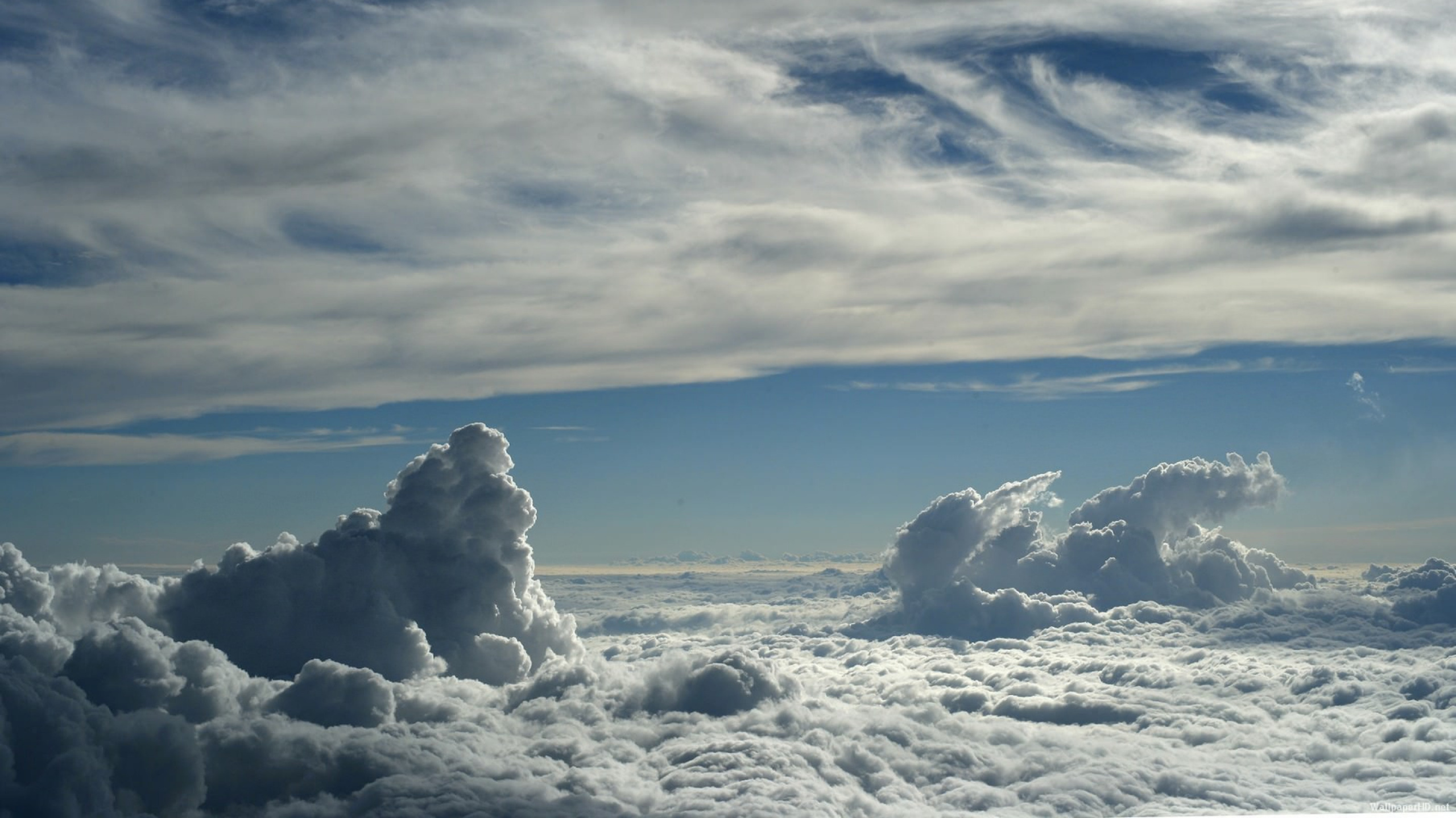 White Clouds Under Blue Sky During Daytime. Wallpaper in 2560x1440 Resolution